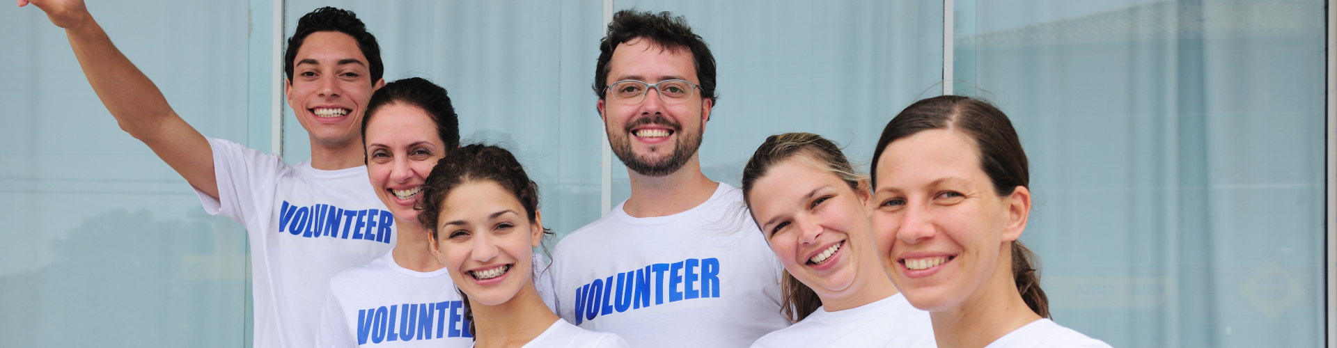 group of volunteers smiling