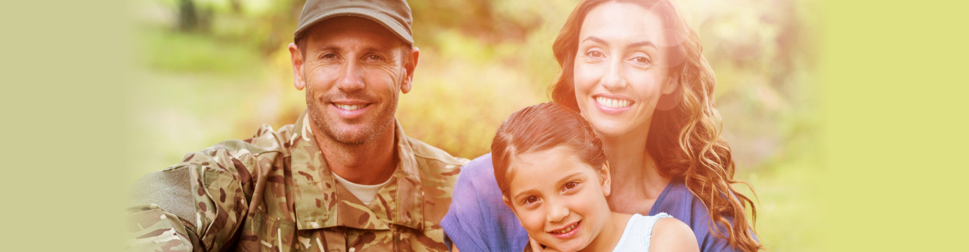 army man with family